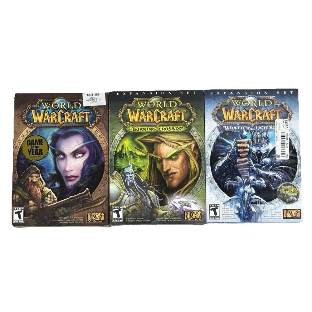 World Of Warcraft PC DVD-ROM + Cataclysm + Wrath Of The Lich King Expansion